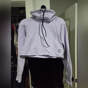 Light Purple Hoodie with Black Drawstrings